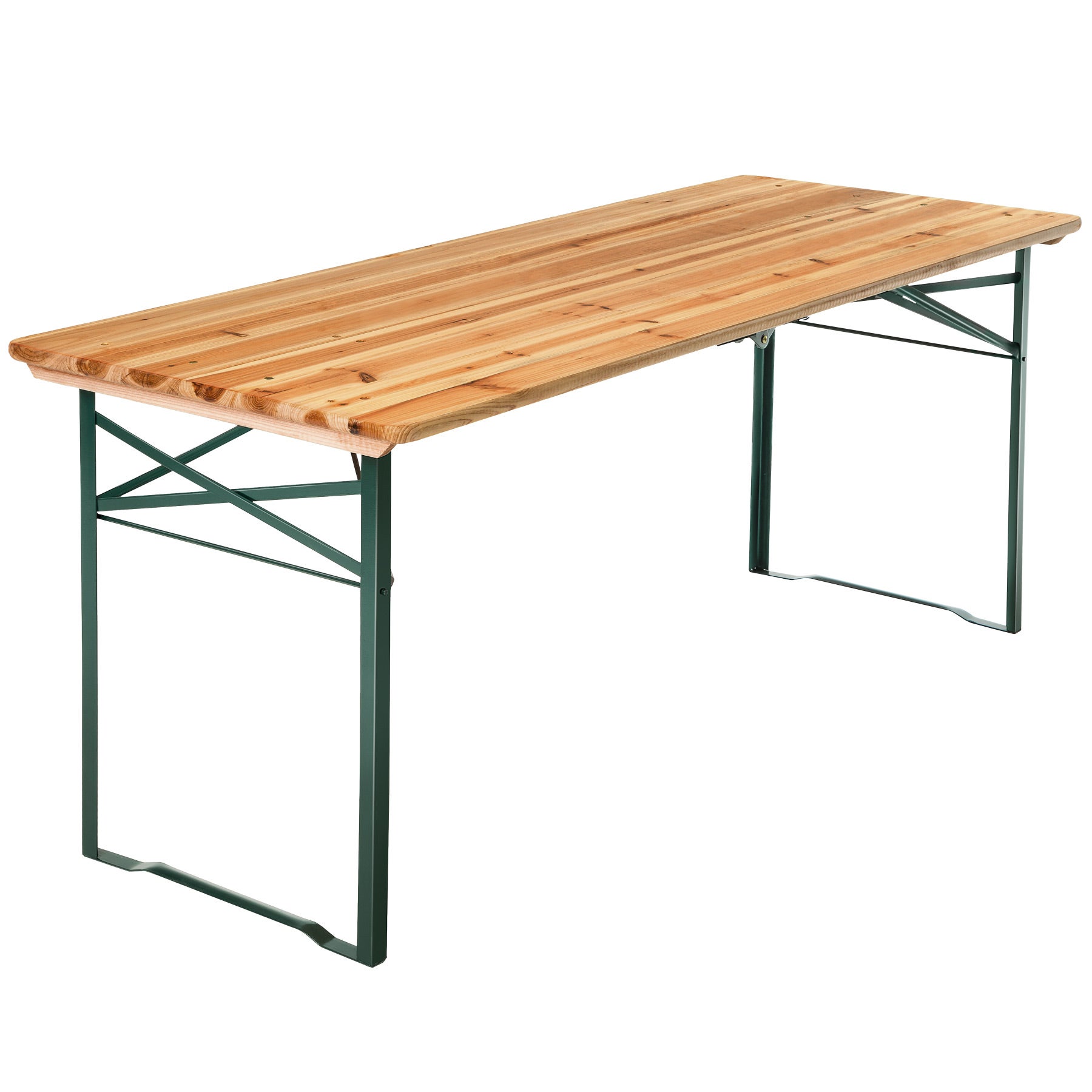 Ensemble de table et bancs avec dossiers en bois 8 places avec 3 pièces pliables amovibles TECTAKE - 4