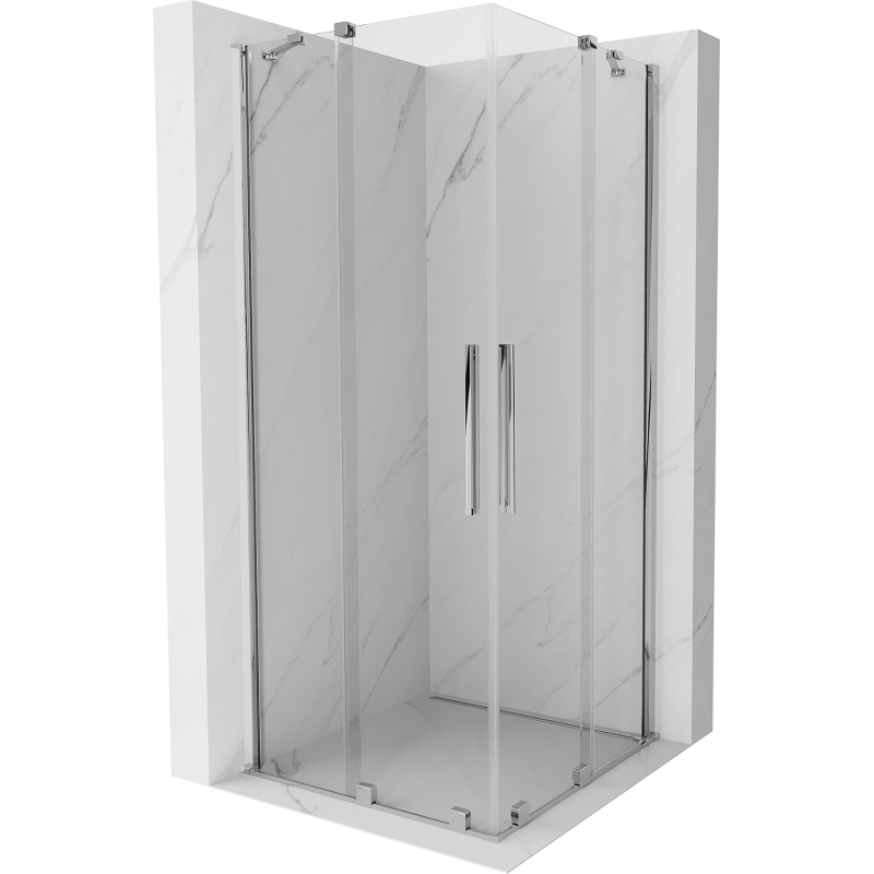Mexen Velar Duo kabina prysznicowa rozsuwana 90 x 90 cm, transparent, chrom - 871-090-090-02-01