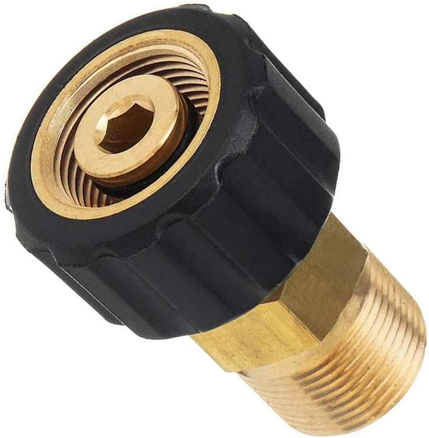 Złączka do myjki wysokociśnieniowej, gwint wewnętrzny M22 x 15 mm na gwint zewnętrzny M22 x 14 mm, szybkozłączka do myjki wysokociśnieniowej, adapter