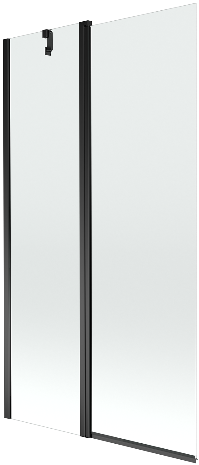 Mexen Flip parawan nawannowy 2-skrzydłowy 100 x 150 cm, transparent, czarny - 894-100-101-70-00