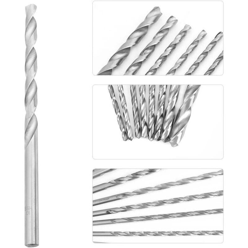 Extra-Longue Foret HSS Foret en Acier à Grande Vitesse Forets Hélicoïdaux Twist Drill (8pcs 200mm) - 5