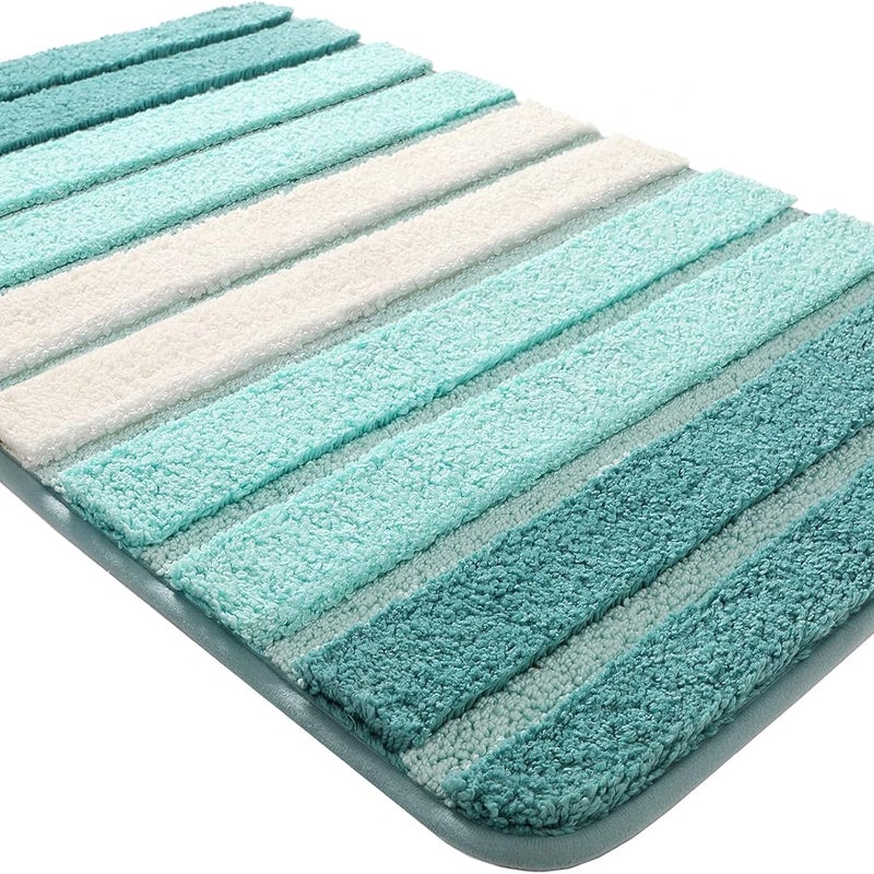 Mata łazienkowa antypoślizgowa, bardzo miękka, nadająca się do prania w pralce, chłonna, 40 x 60 cm, zielona