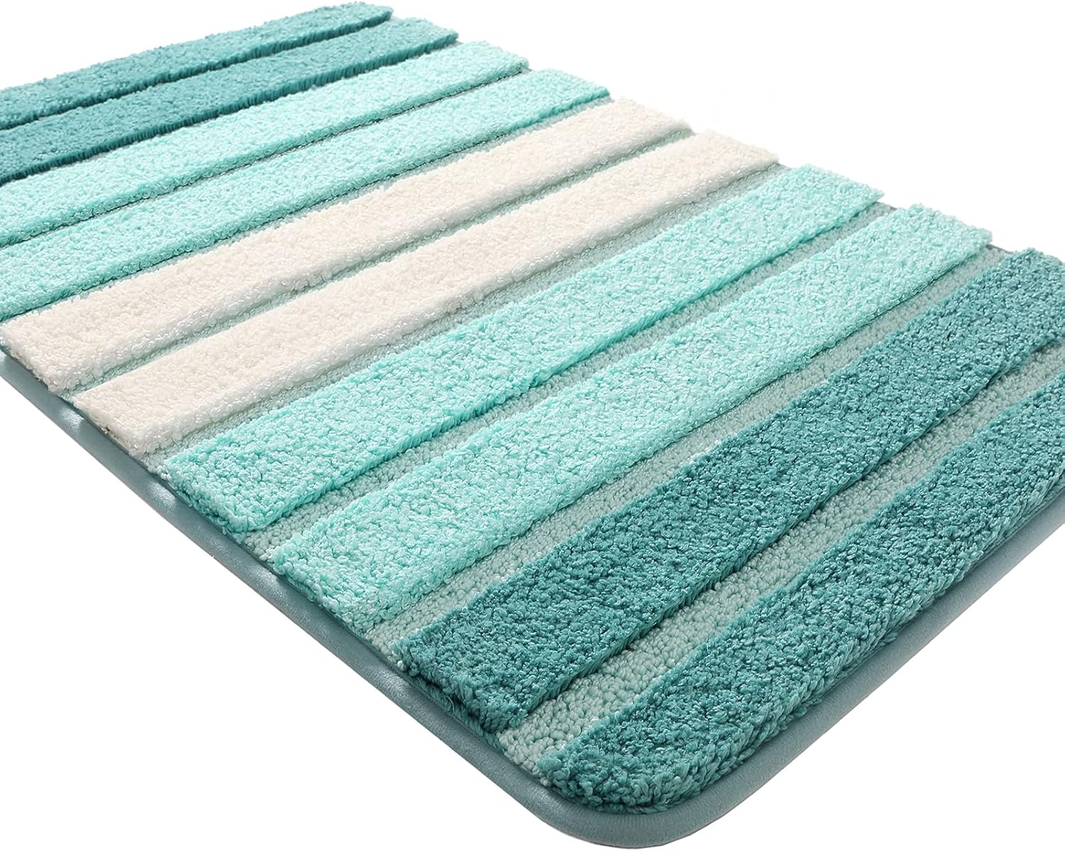 Mata łazienkowa antypoślizgowa, wyjątkowo miękki dywanik łazienkowy, nadający się do prania w pralce, chłonny, 40 x 60 cm, zielony