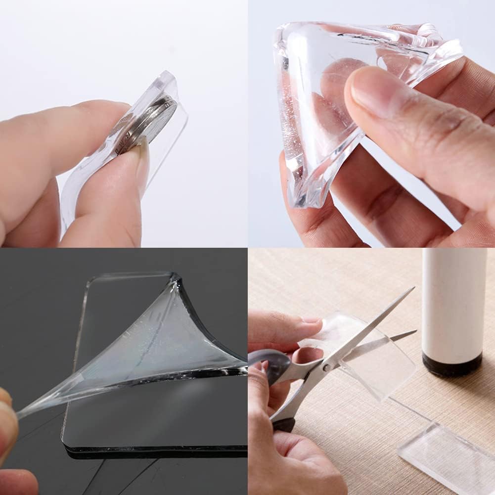 8PCS (Transparent) Patins Universels Anti-Vibrations,Tapis Anti Vibration Machine a Laver,Tapis Machine à Laver Anti Vibration,Tapis Antidérapants - 4