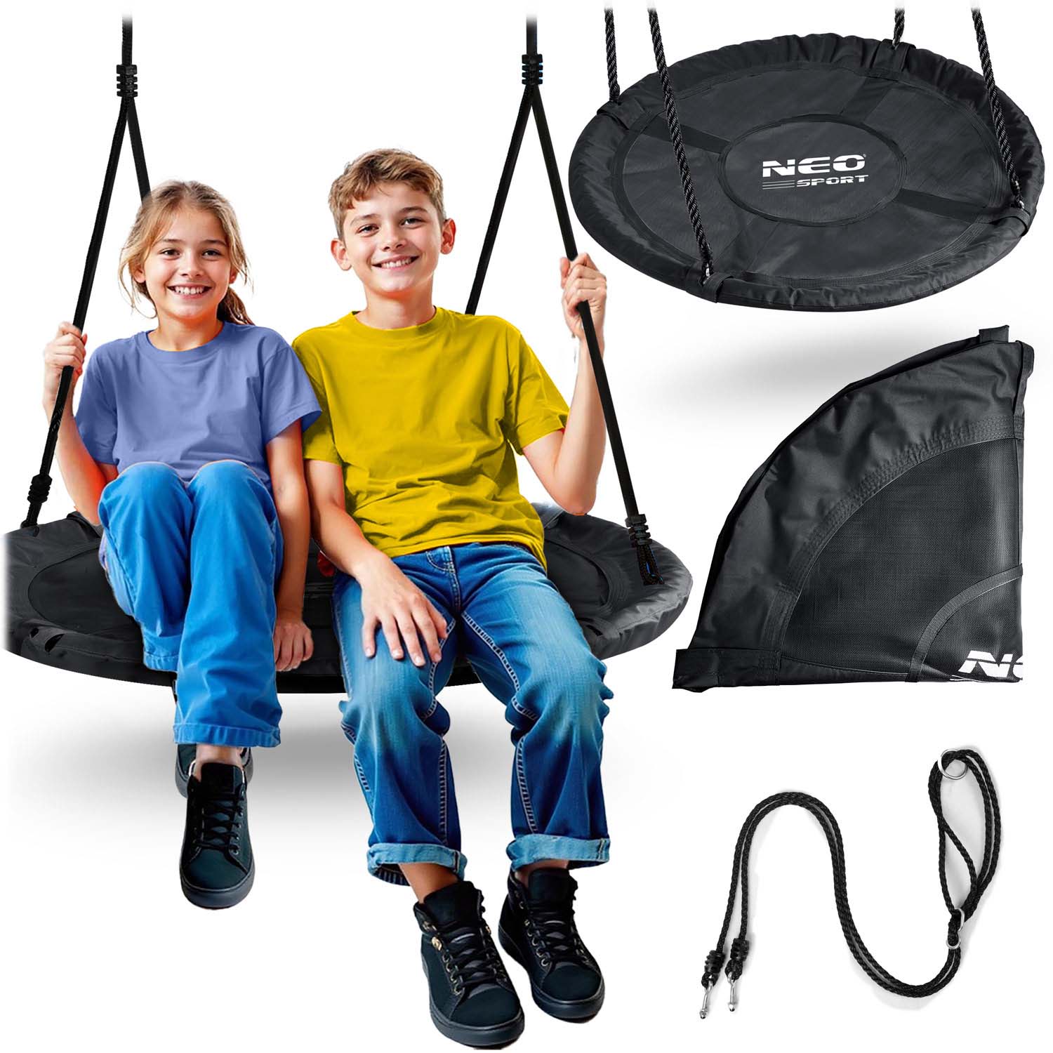 Huśtawka bocianie gniazdo Neo-Sport NS-103 100 cm