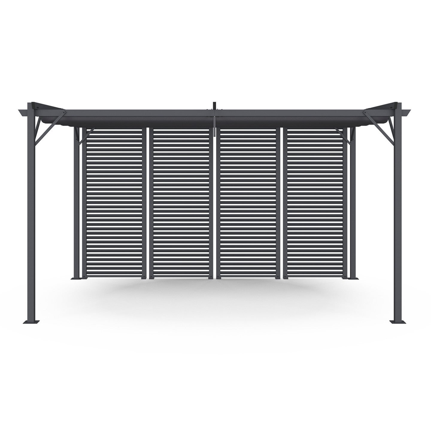 Lot de 2 persiennes pour pergola pans modulables gris anthracite - 4