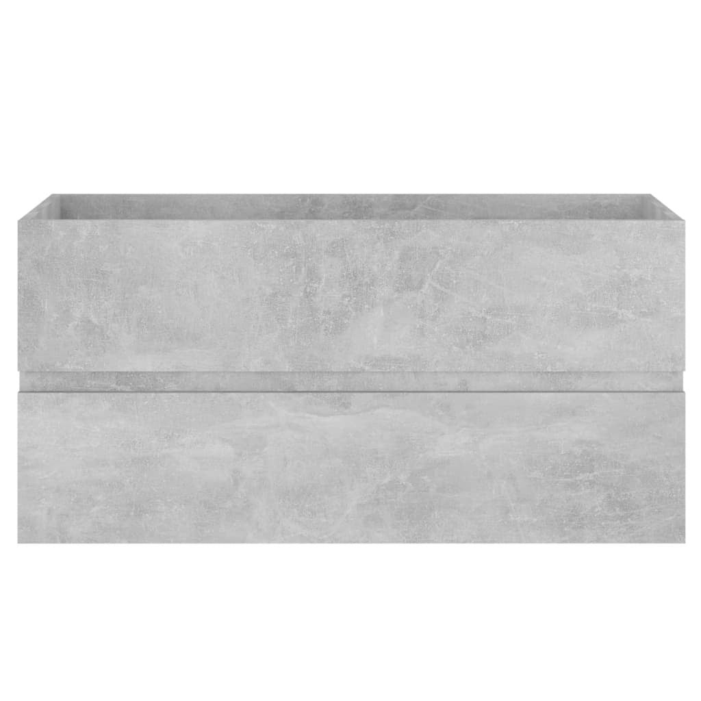 Maison Exclusive - Mobile Lavabo Grigio Cemento 90x38,5x45 cm in Legno Multistrato - 5
