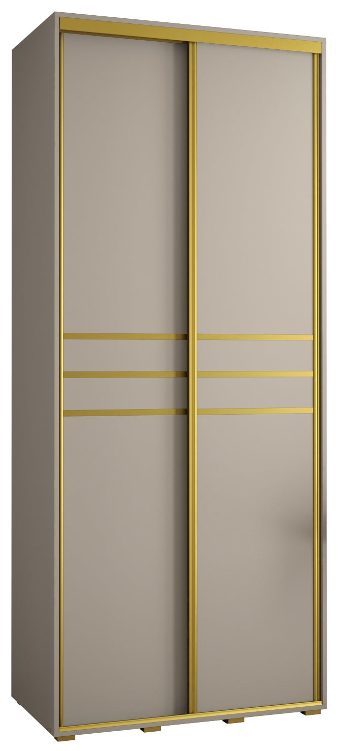 Szafa przesuwna wysoka Dakota 10 110 x 45 x 235,2 cm kaszmir + u. Złoty - Abiks Meble