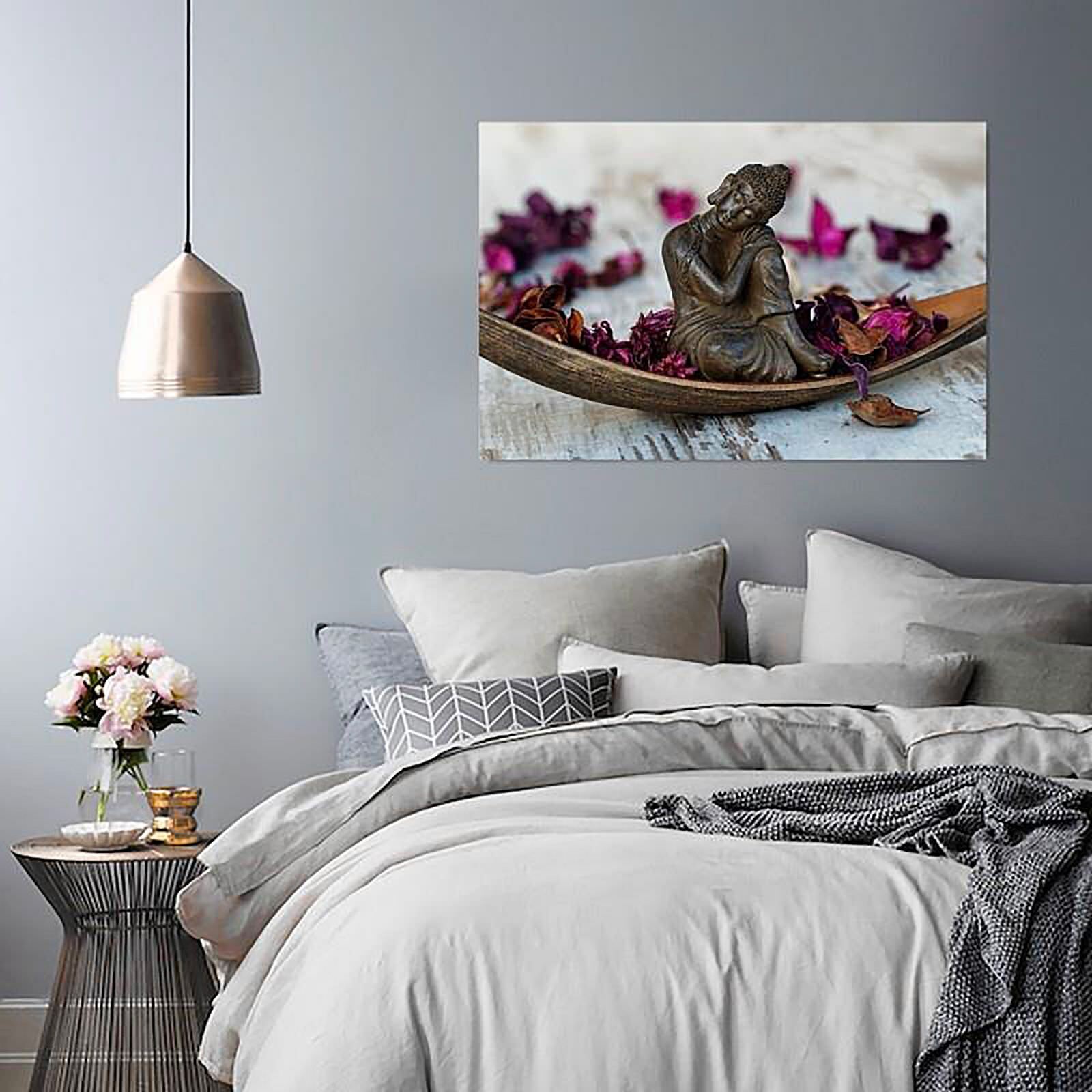 Tableau bois figurka zen - 100 x 70 cm - 2