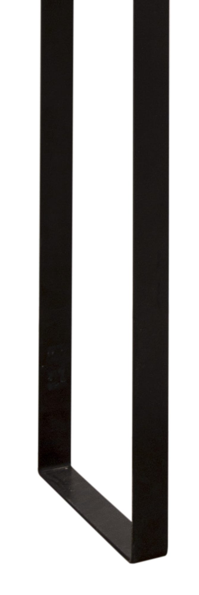 Pied meuble rectangle fixe acier mat noir, 80 cm - 4