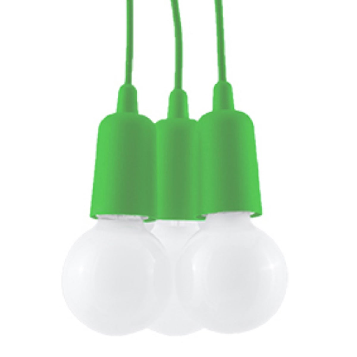 Lampa wisząca Diego zielona 3xE27x60W wym: 100 x 10 x 10 cm tworzywo sztuczne Sollux Lighting