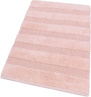 Tappetino da bagno con motivo floreale rosa, 50 x 80 cm, morbido