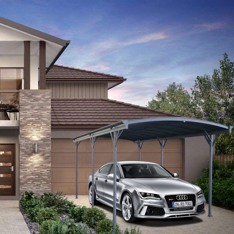 X-Metal Carport autoportant aluminium polycarbonate 19,41m² anthracite 6mm - 4