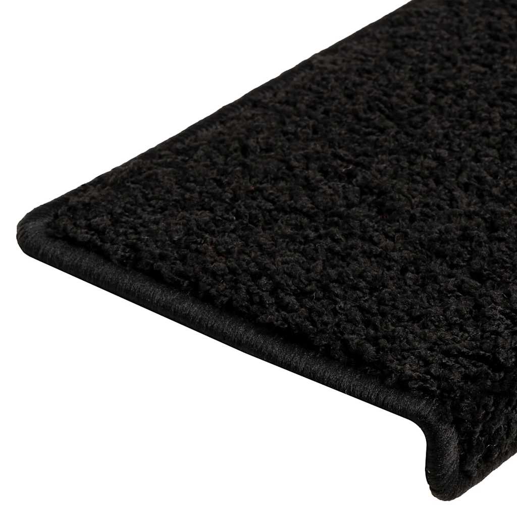 Tapis d'escalier 20 pcs 65x21x4 cm noir - 6