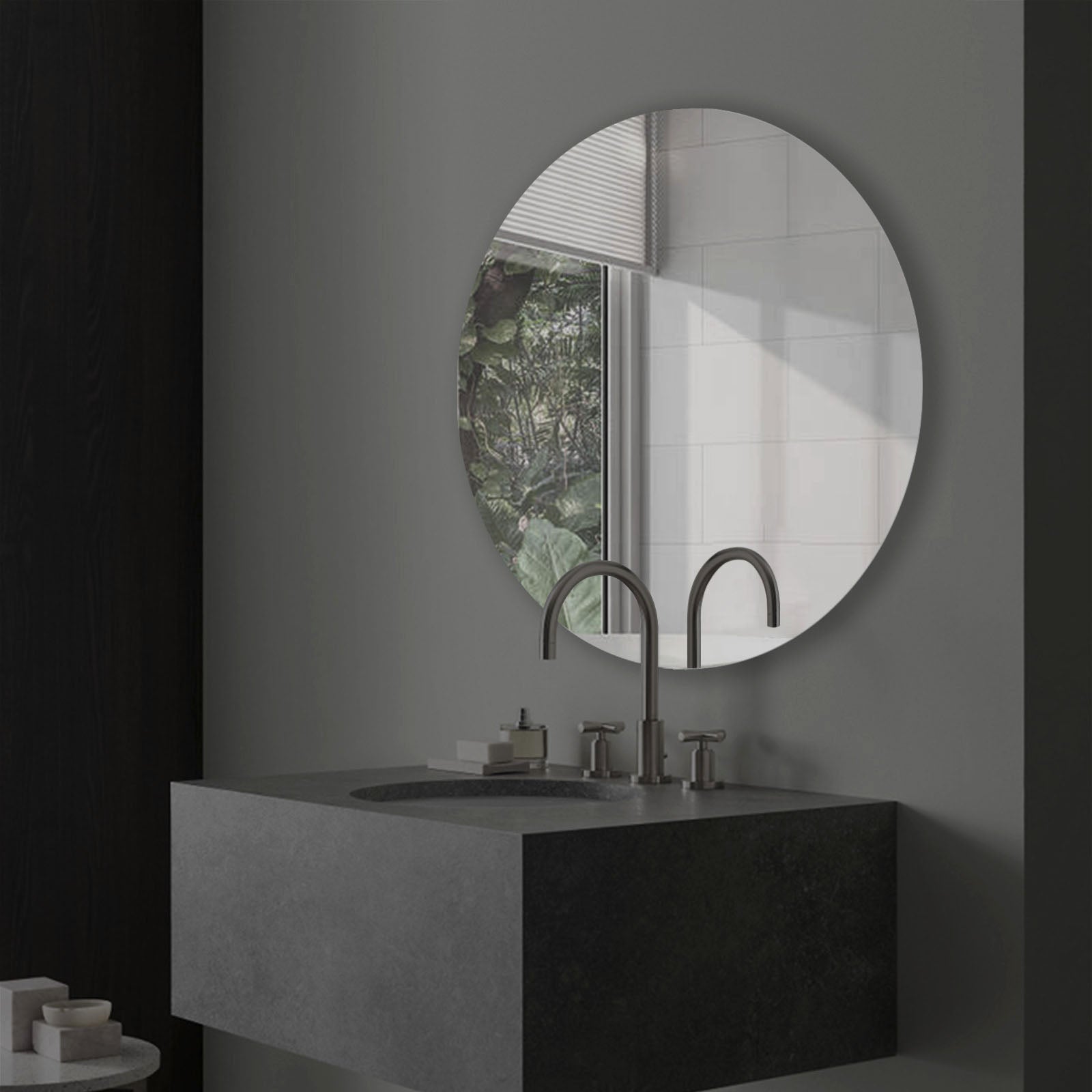 Specchio filo lucido 90 cm rotondo - 3