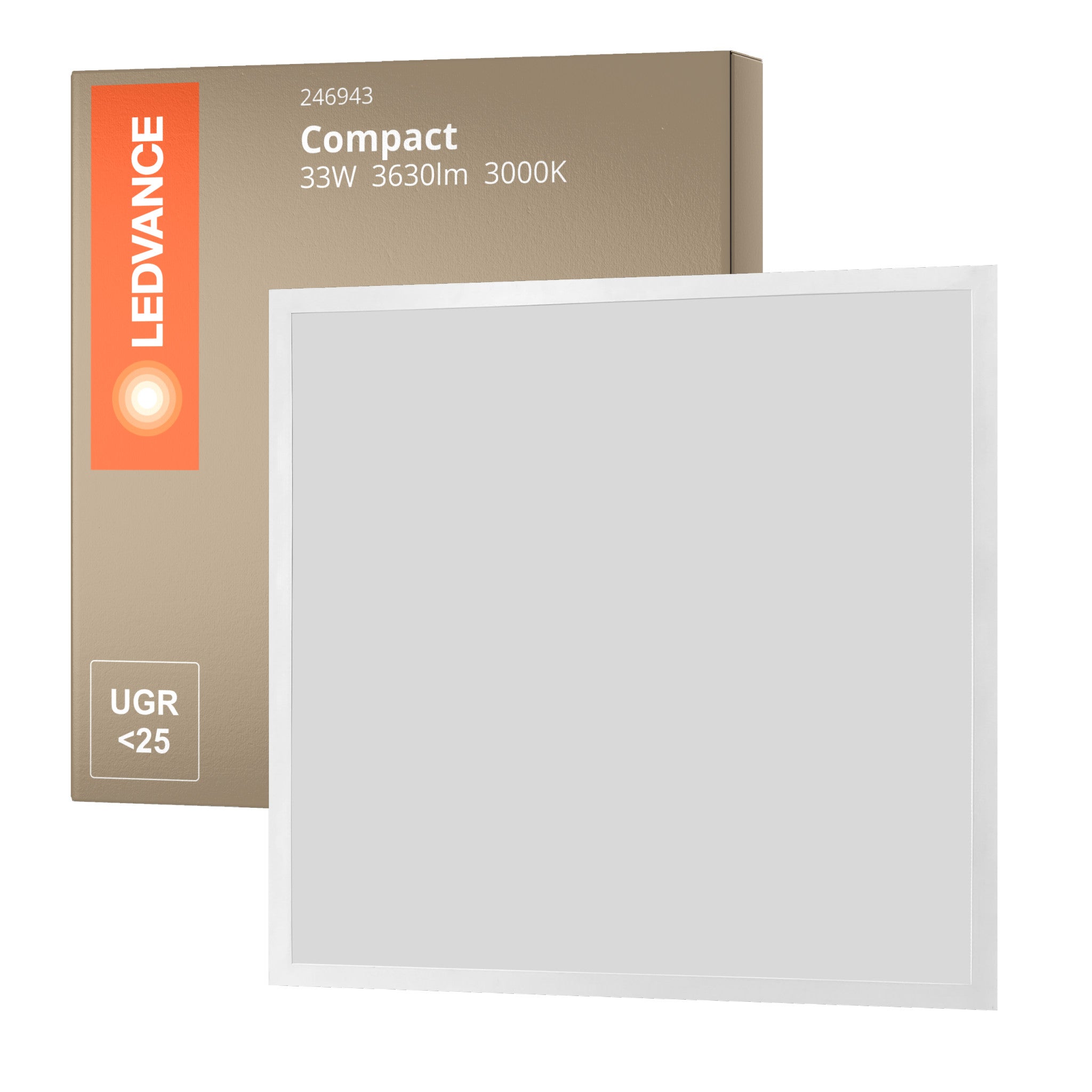 Ledvance Panneau LED Compact Aluminium Blanc 33W 3630lm - 830 Blanc ...
