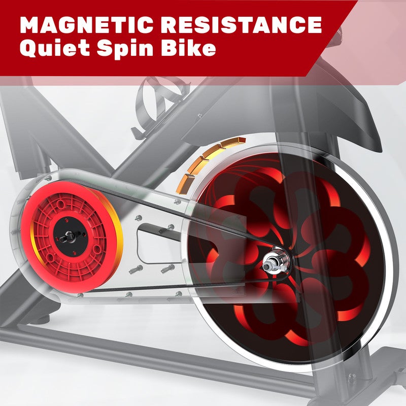 Bicicleta ergométrica RATTANTREE, resistência magnética ajustável, bicicleta ergométrica com assento e tela confortáveis, treinador doméstico - 6