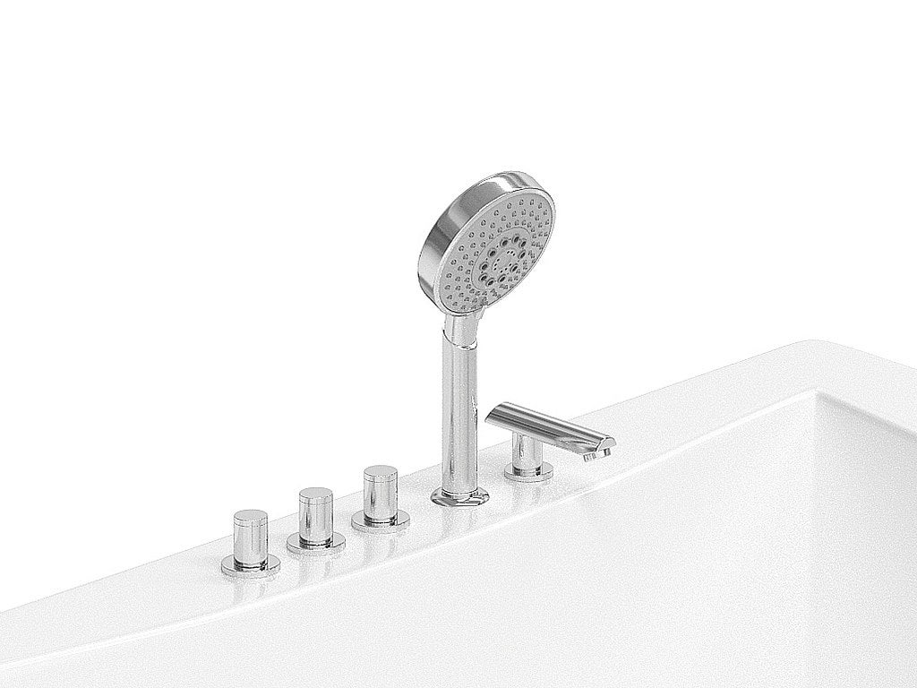 Baignoire balnéo d'angle AGYNESS - 263L - 135*135*57 cm - 6