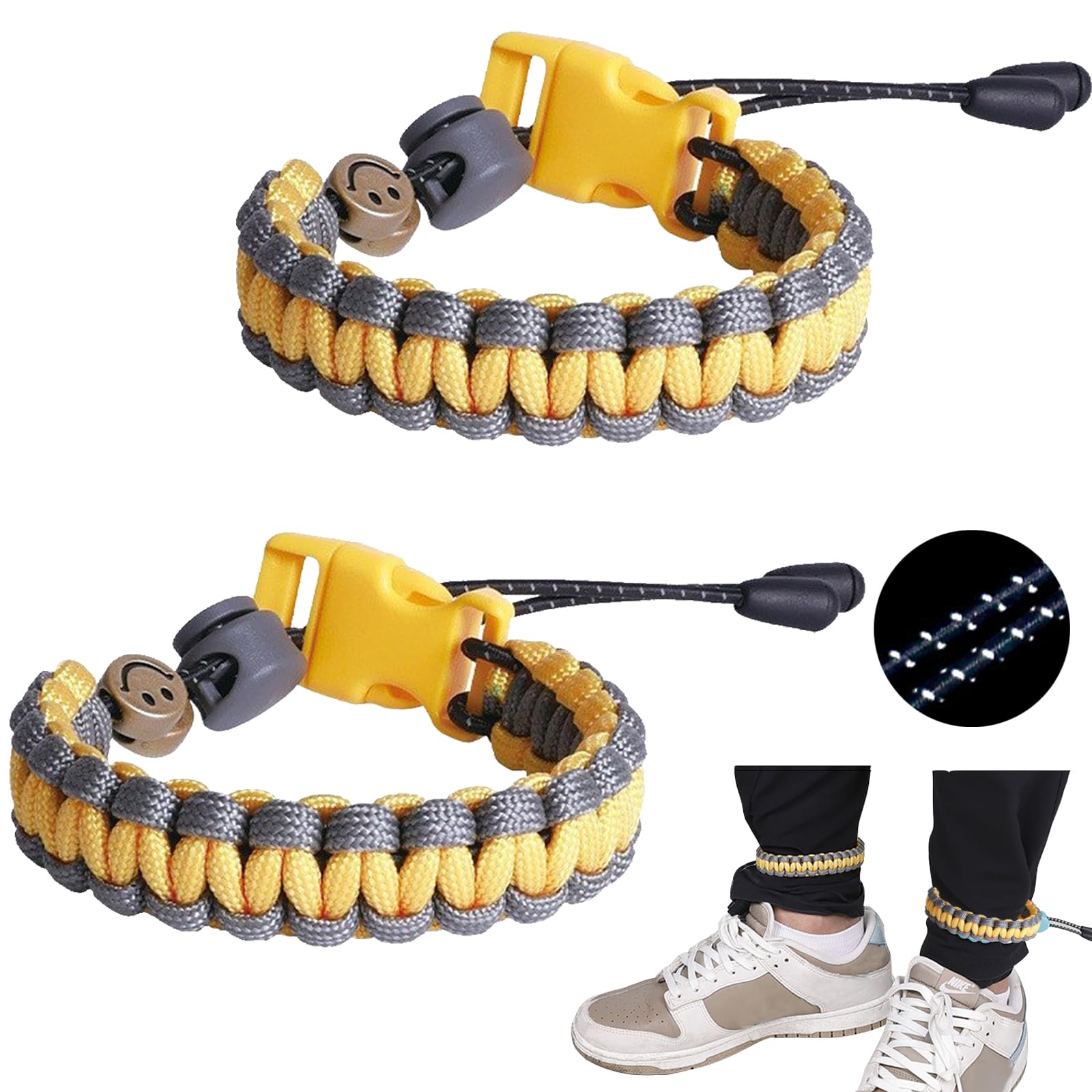 Ensemble de Pinces Réfléchissantes pour Pantalons de Vélo Ensemble de Pinces Réfléchissantes pour Pantalons de Vélo