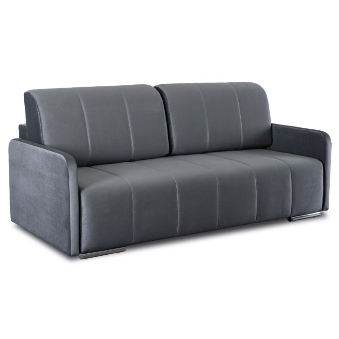 Wersalka Sofa Kanapa Rozkładana Z Funkcją Spania Dwuosobowa Szara IBIZA