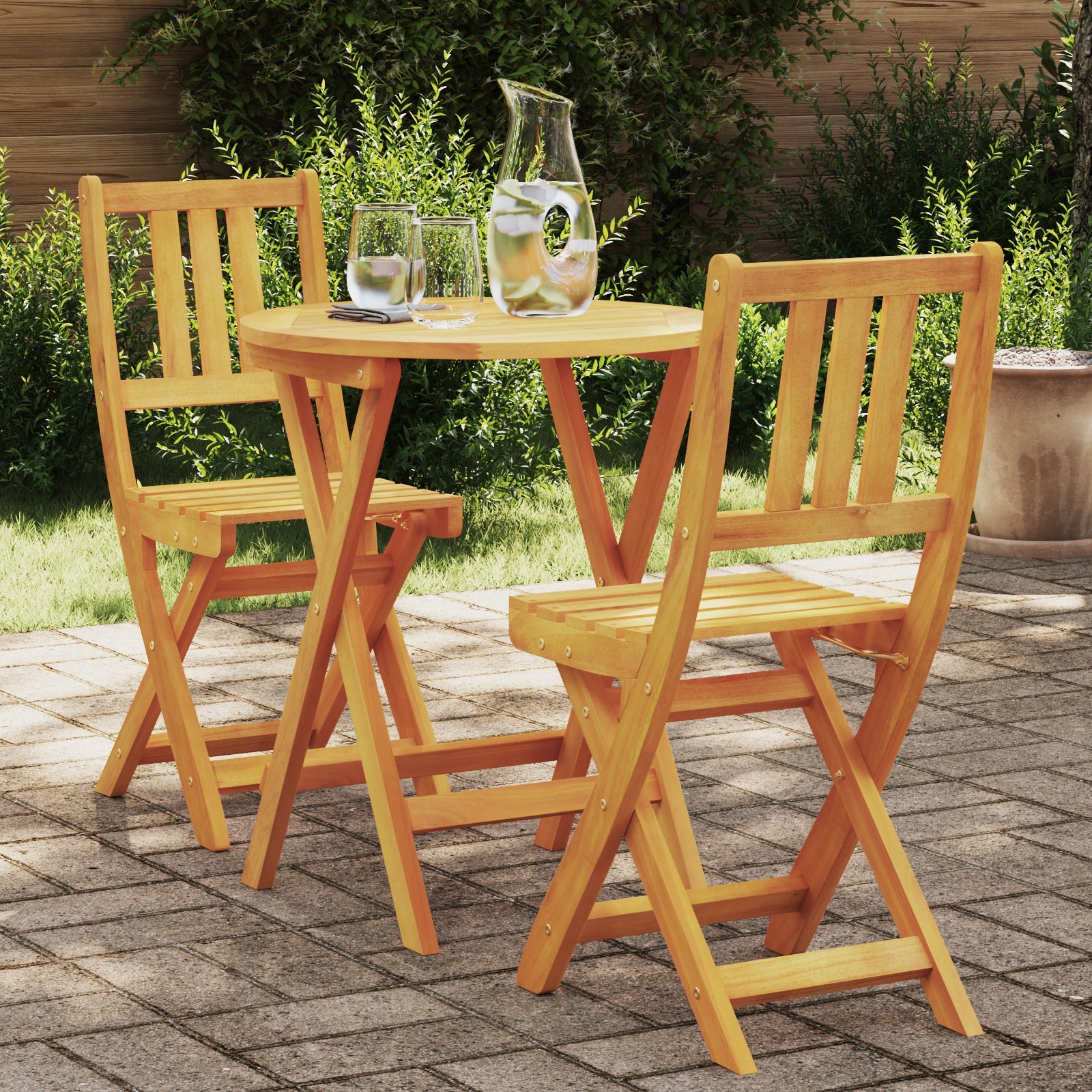 Zestaw bistro 3 pcs Olej Naturalny Lite Drewno Akacji vidaXL