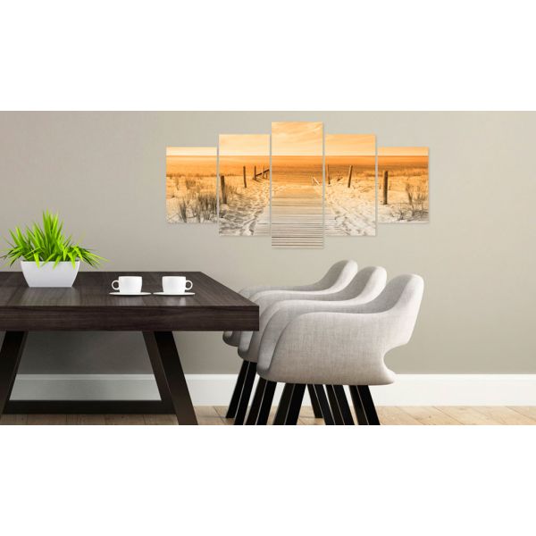 Tableau Orange Beach 200x100 cm - 2