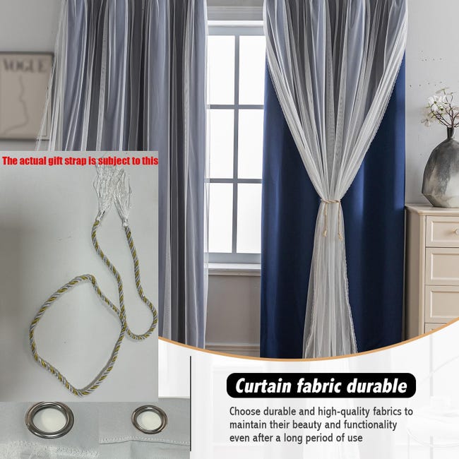 Tende in voile bianco (2 pezzi) con occhielli, 137 x 115 cm, semi-trasparenti, effetto lino, per soggiorno, camera da letto, cucina, balcone, finestra | Leroy Merlin Tende in voile bianco (2 pezzi) con occhielli, 137 x 115 cm, semi-trasparenti, effetto lino, per soggiorno, camera da letto, cucina, balcone, finestra | Leroy Merlin