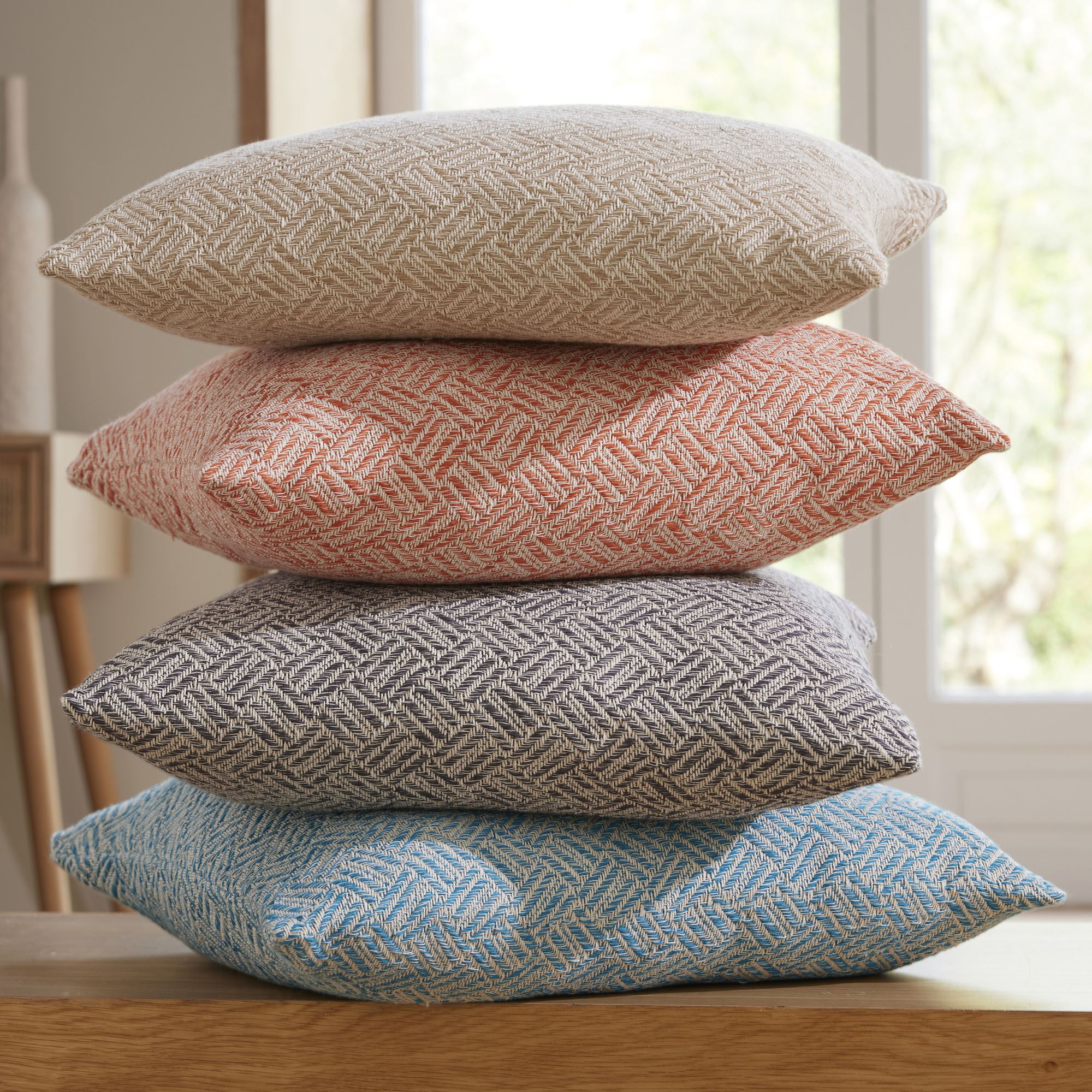 Jeté de canapé ERIS 230x250 beige en coton - 2