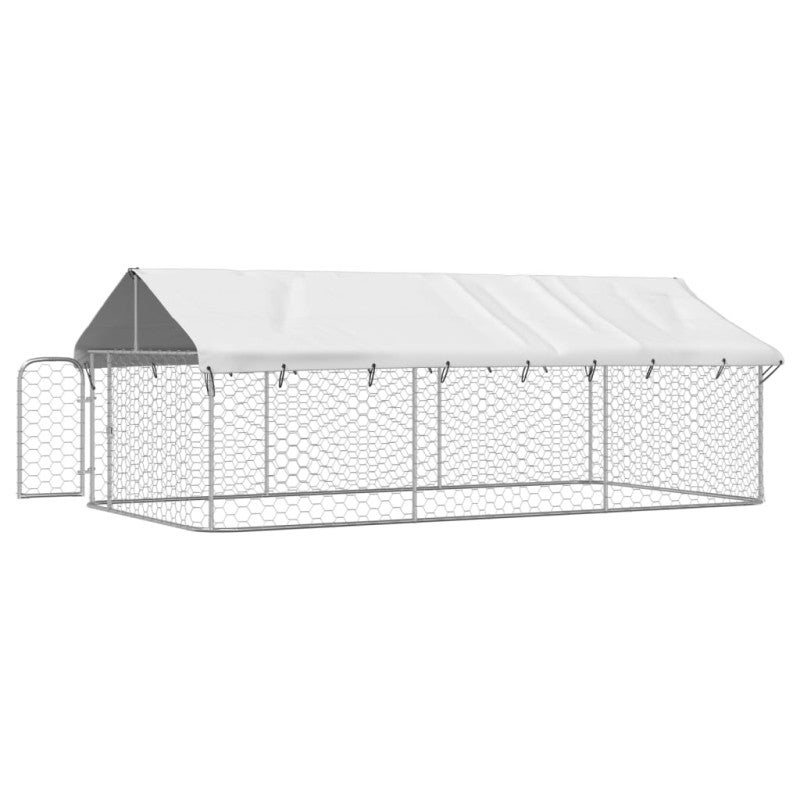 Gabbia per Cani da Esterno con Tetto 400x200x150 cm vidaXL - 5