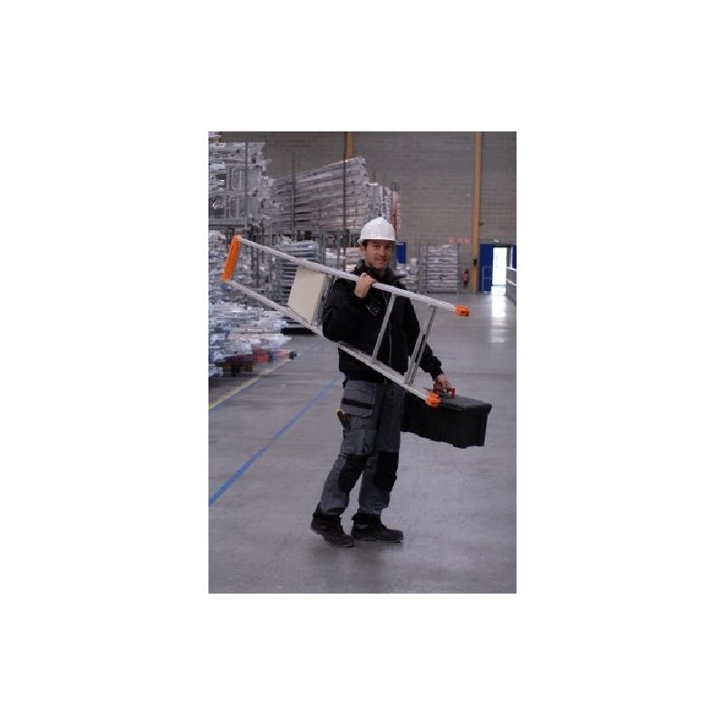 TUBESCA-Comabi - Escabeau aluminium professionnel MP Pro – 3 à 9 marches - Hauteur de plancher 1,76m - 3