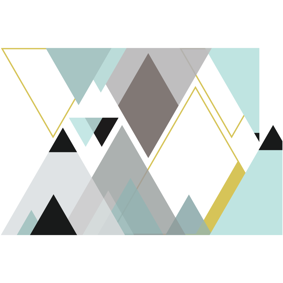 Adesivo montagna scandinavo matra - Sticker adesivo - adesivi murali - 50x75cm - 2