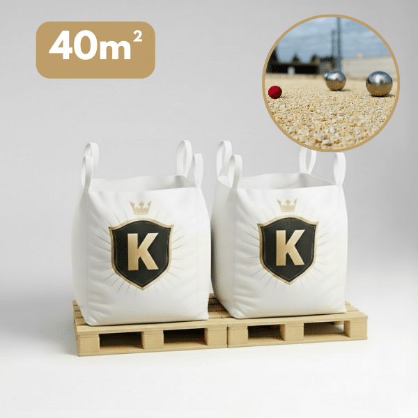 Sable terrain de pétanque beige 0/8 mm – Pack 2 Big Bag +/- 1,5 T - 4