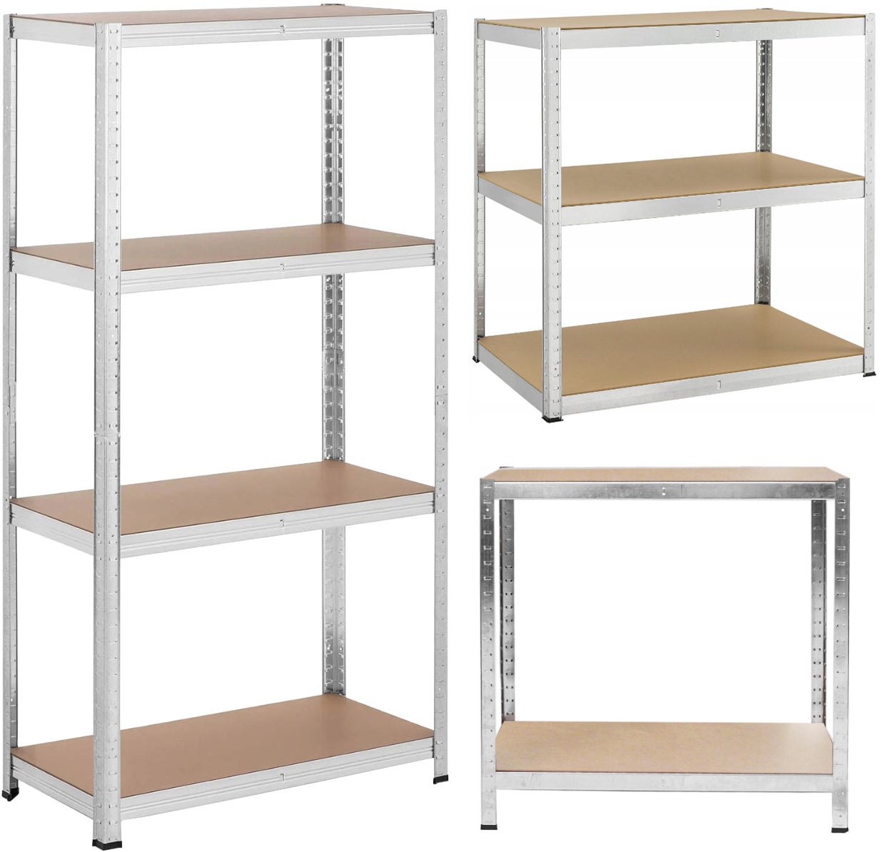Regał metalowy magazynowy 150x75x30cm 600 kg 4 półki FUNFIT