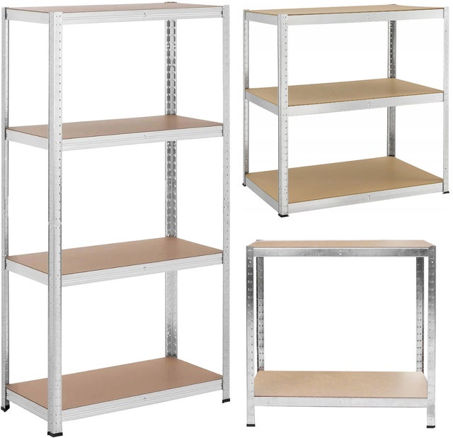 Regał metalowy magazynowy 150x75x30cm 600 kg 4 półki FUNFIT