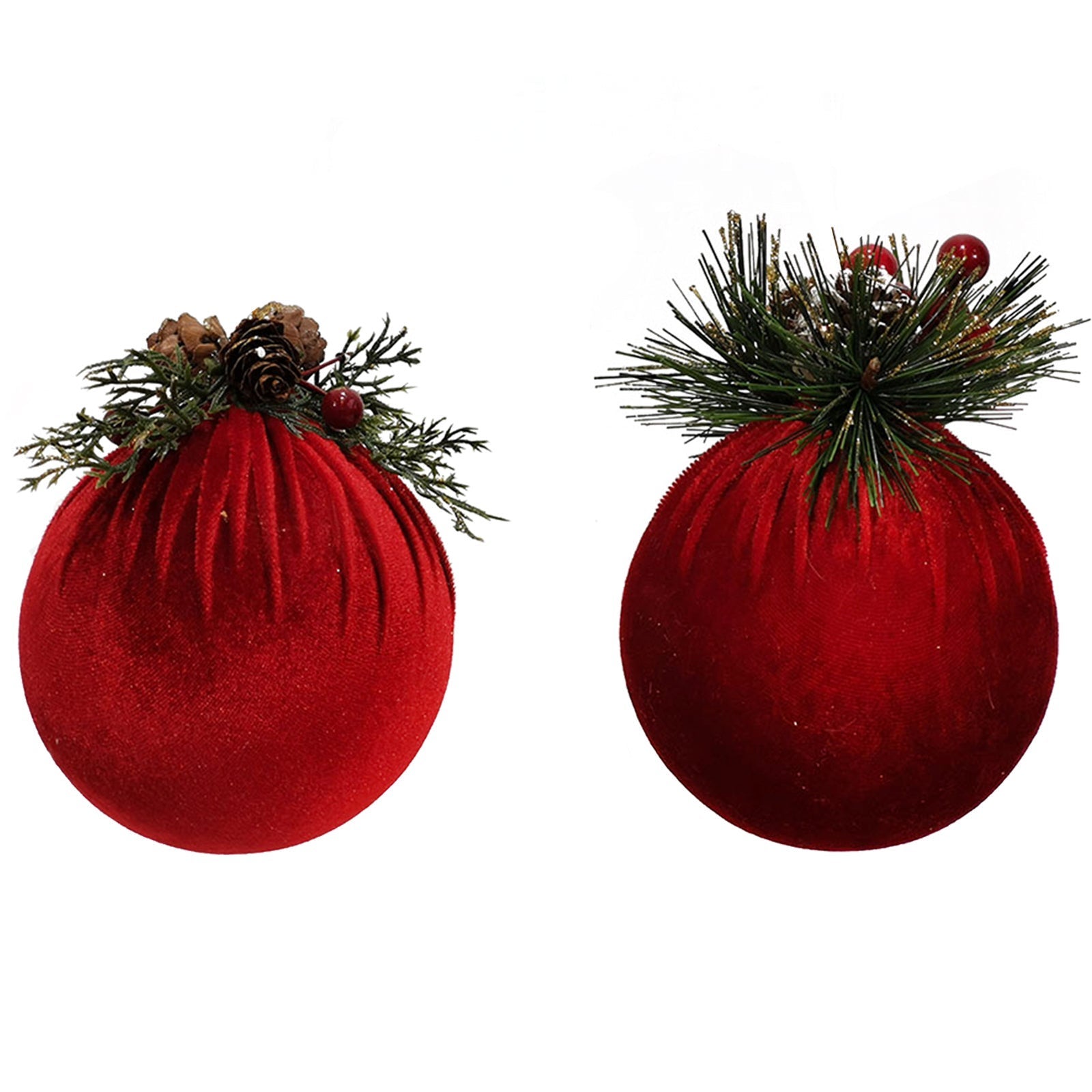 Sapin Boules Rouges Elegant Boule en tissu