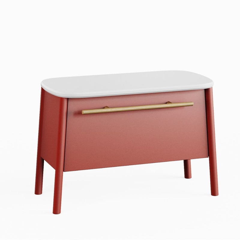 Siedzisko łazienkowe ze schowkiem DUKLA 68 cm terakota półma