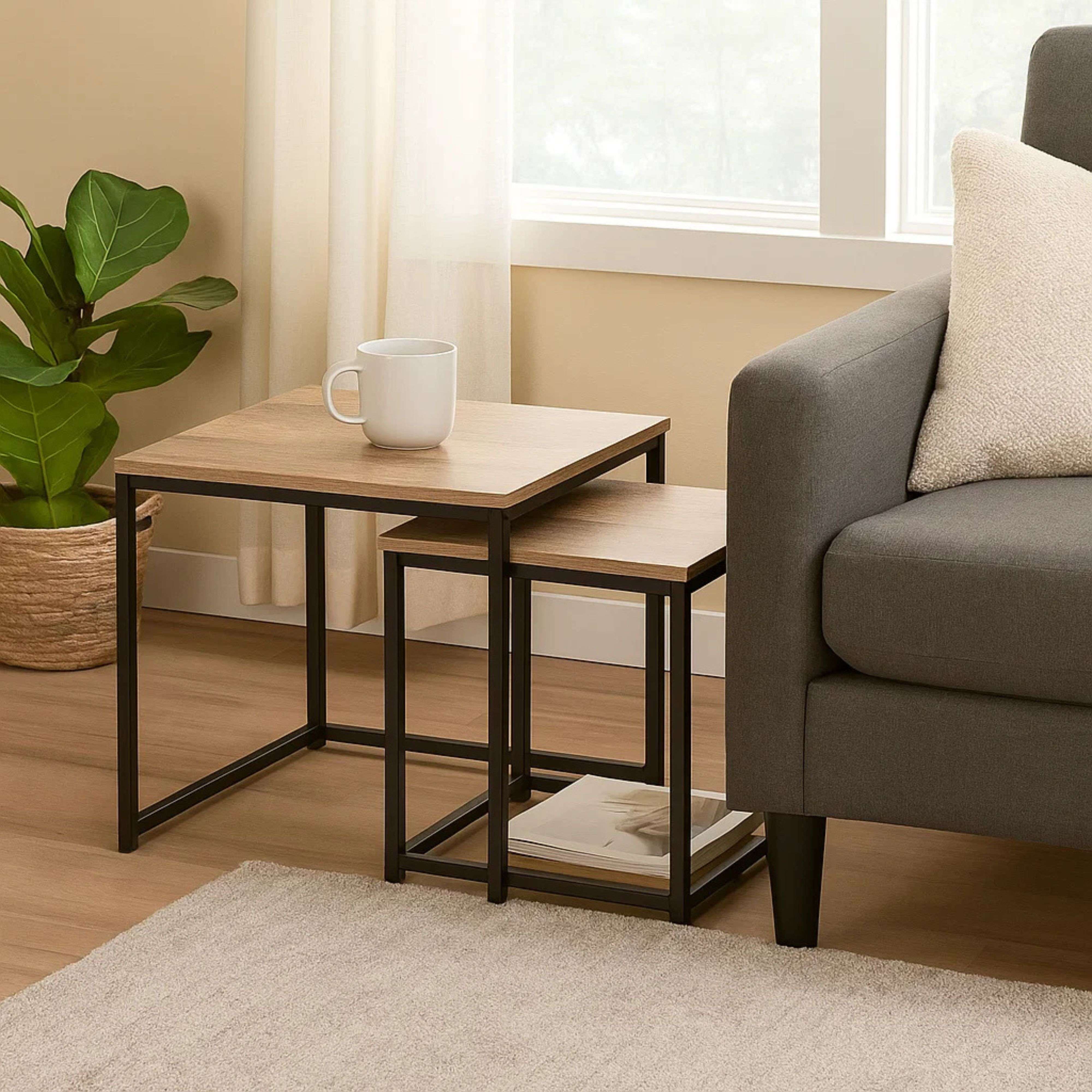 Lot de 2 tables gigognes 