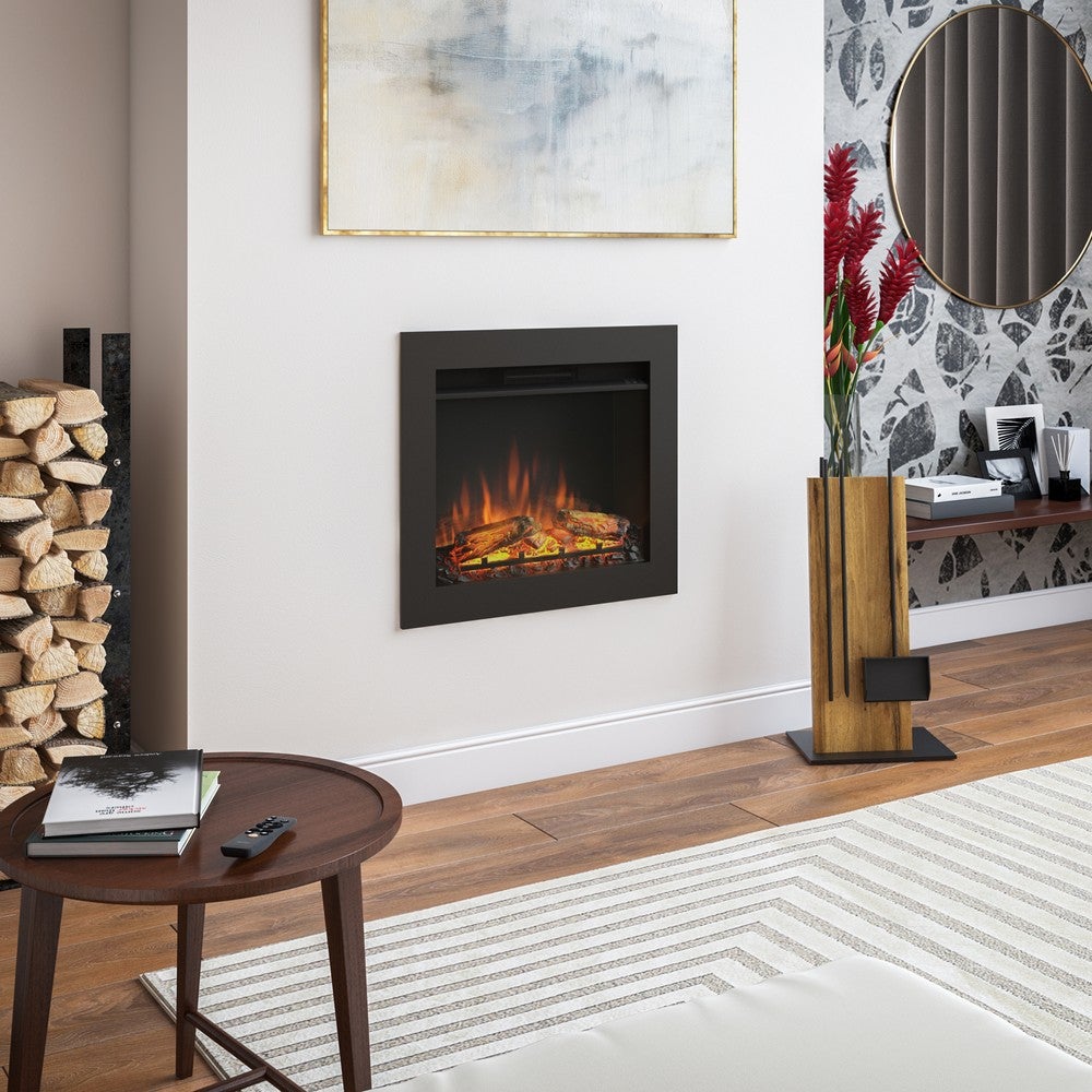 Cheminée électrique encastrable - Programmable, avec télécommande - Puissance de chauffe 1500W - Powerflame 23