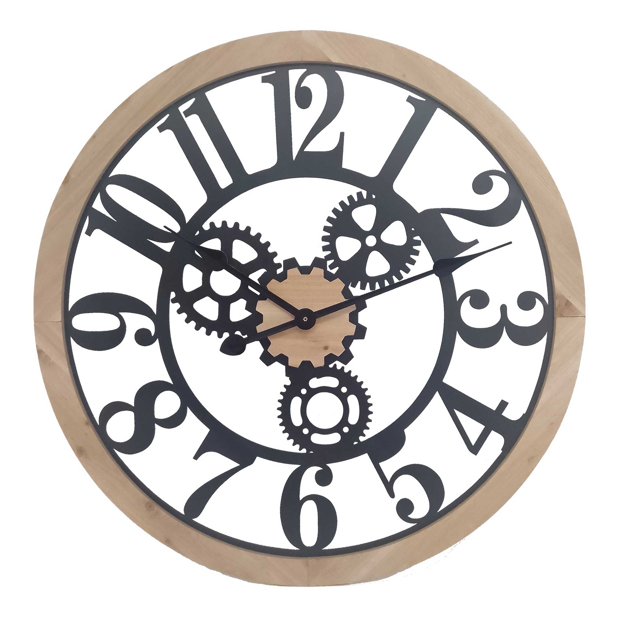 Signes grimalt by sigris - reloj negro de metal | reloj vintage pared reloj pared vintage 60x5x60cm
