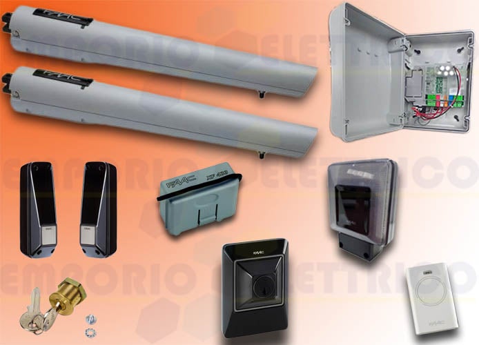 FAAC HANDY KIT 24v Automazione cancello battente 2,3M per anta motore S418 - 105998 - 2