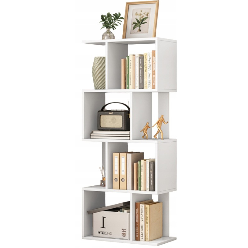 Regał otwarty stojący biały biblioteczka nowoczesny loft 140cm