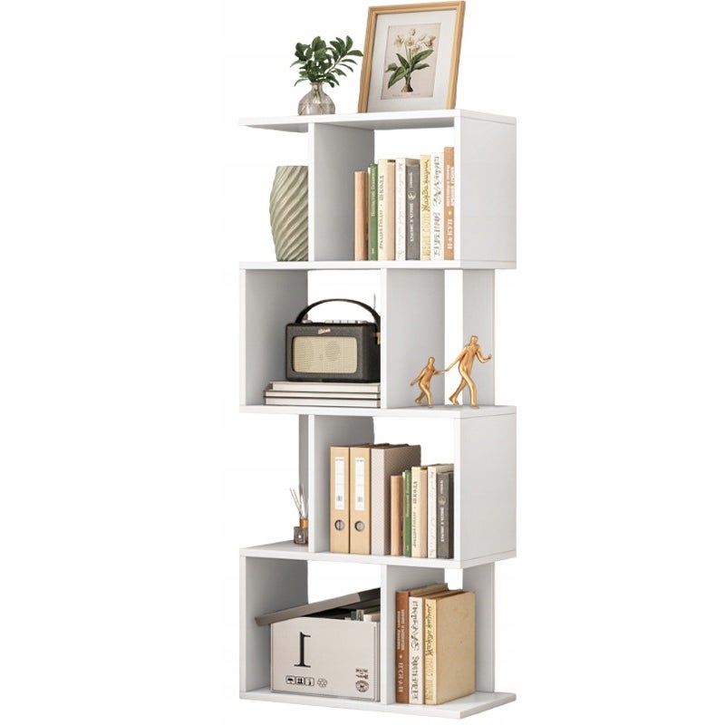 Regał otwarty stojący biały biblioteczka nowoczesny loft 140cm