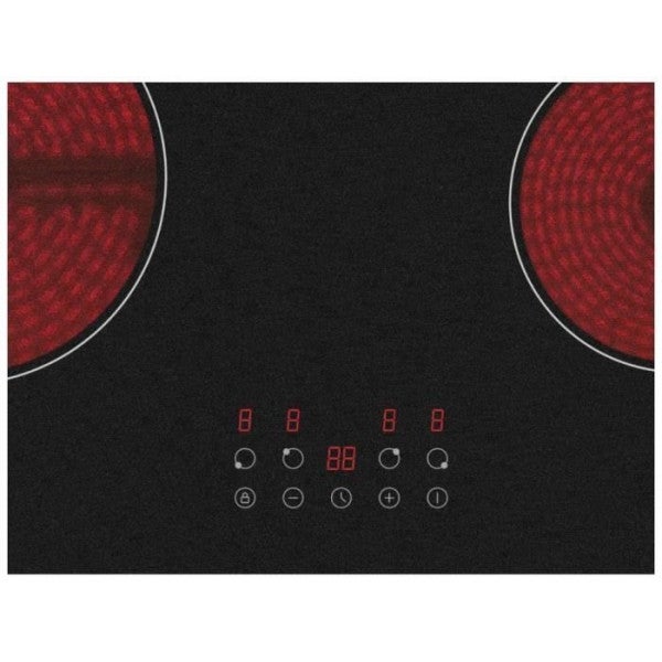 Plaque de Cuisson - Vitroceramique - OCEANIC - 4 foyers - Noir - 4