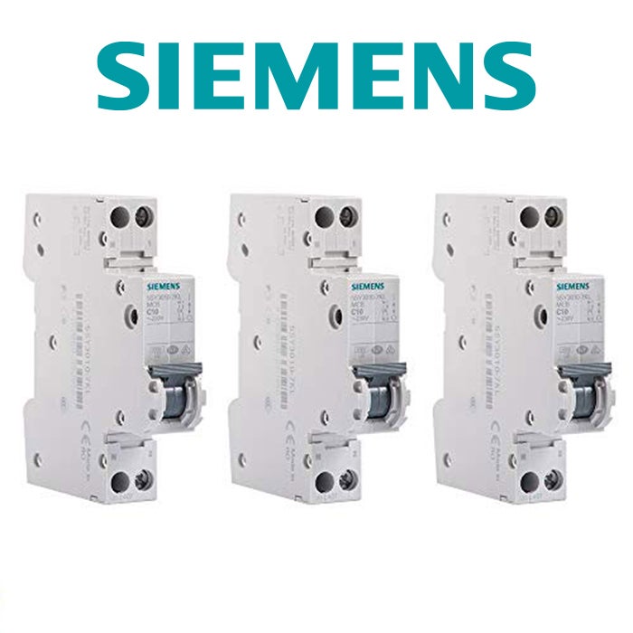 Lot 3 disjoncteurs Siemens, 20A, courbe C, 4,5 kA, AC/DC, norme NF EN 60898, garantie 2 ans - 3
