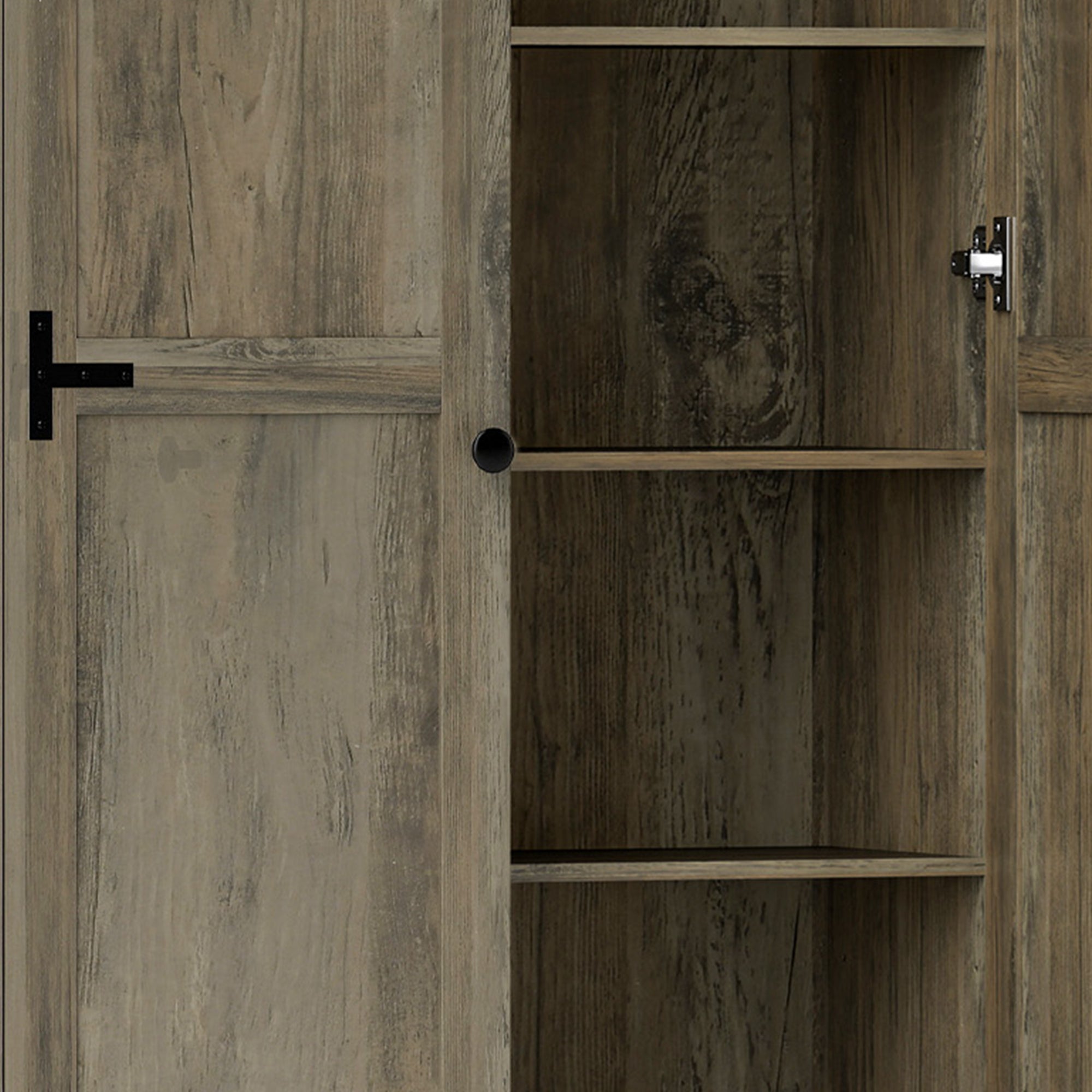 Alacena de Cocina HOMCOM Melamina de Madera, MDF Gris 78x31.5x182 cm - 4