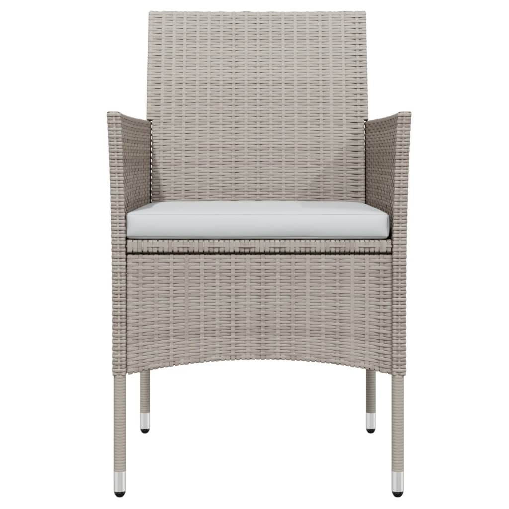 Cuscini per mobili da giardino per sala da pranzo 5 pezzi beige/nero 02_0014616 - 3