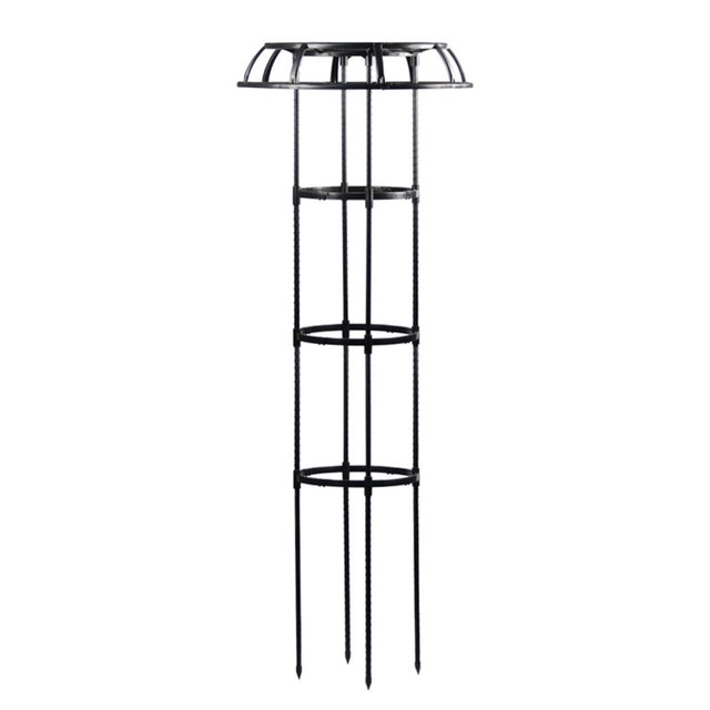 1 ensemble de treillis horticole à revêtement noir pour plantes grimpantes, support pour tomates, concombres et jardin, 165 cm