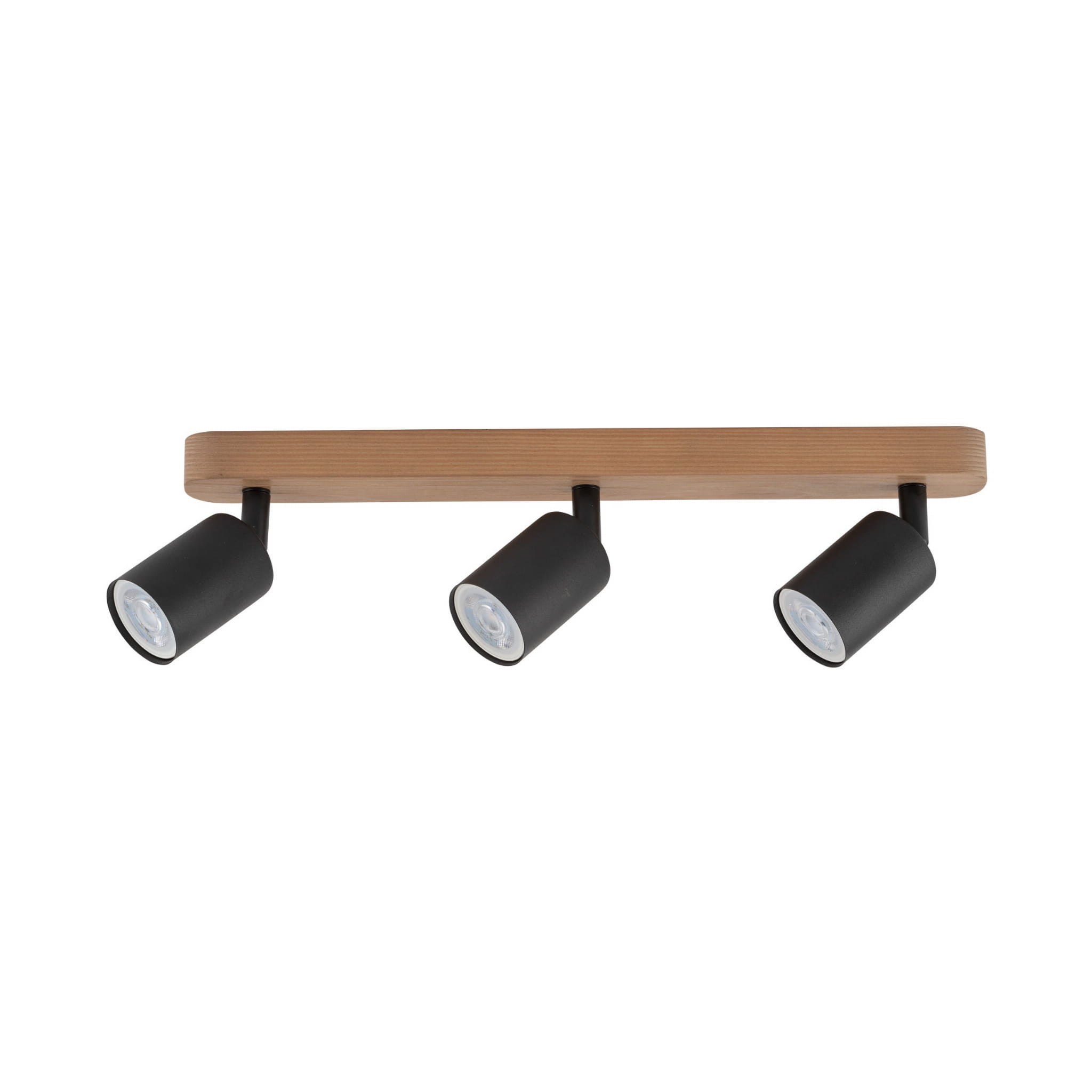 Reflektor sufitowy spot natynkowy Top listwa czarny-ciemne drewno 3xGU10x10W wym: 18 x 53 cm metal TK Lighting