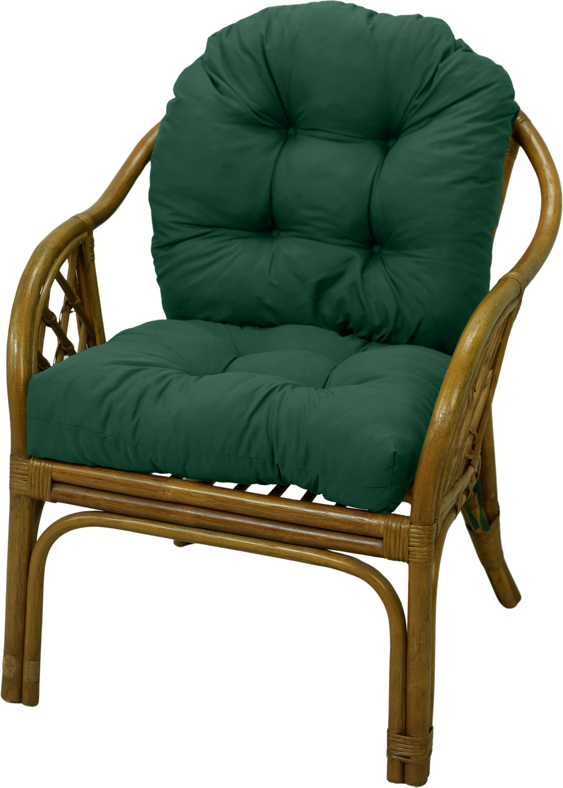 Poduszka na fotel rattanowy AMPO zielony gładki 1 szt.