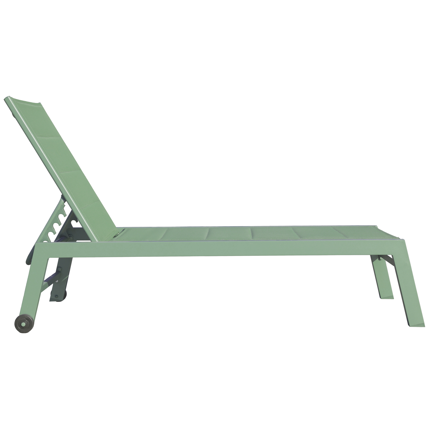 BARBADOS Leżak z szałwiowozielonego textilenu - szałwiowozielone aluminium - 4